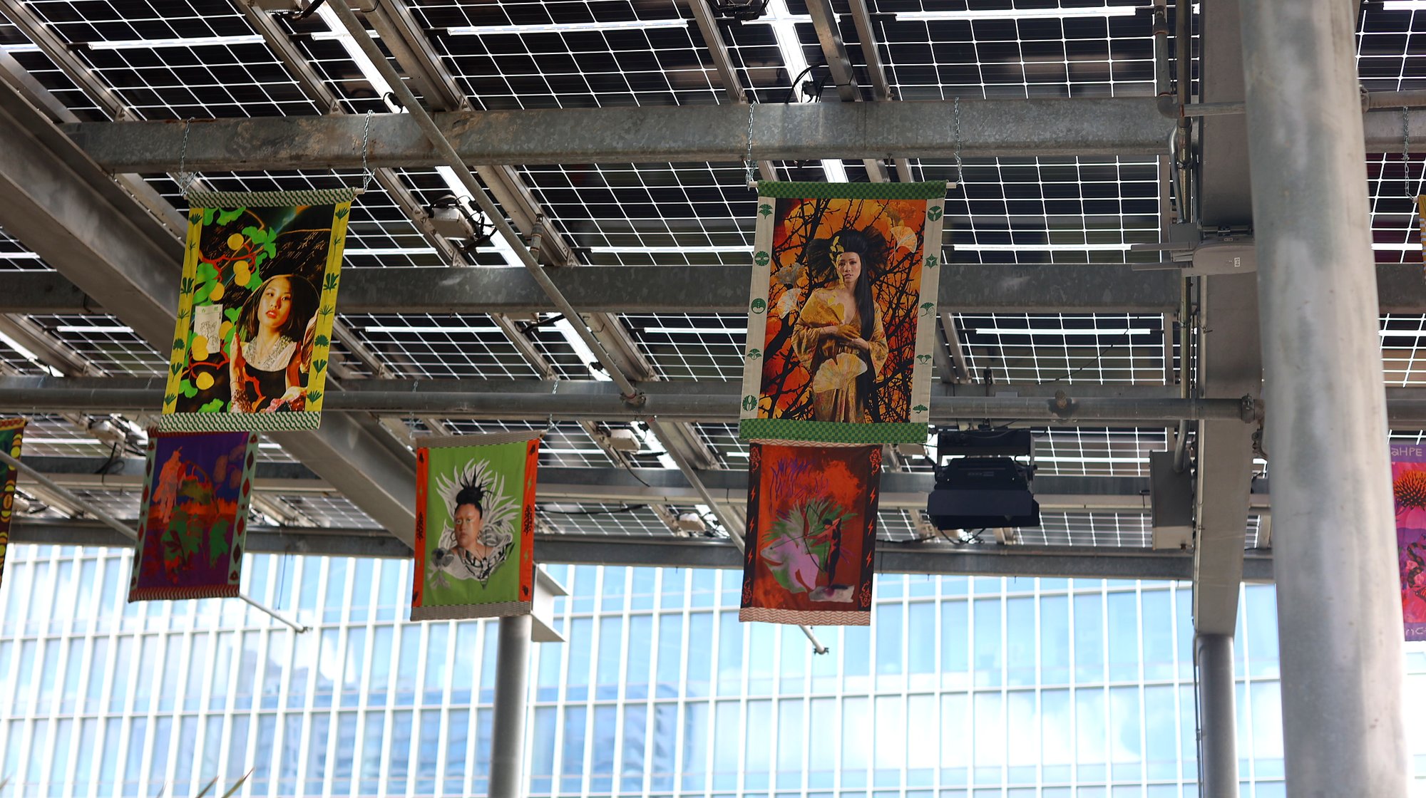 Installation with native plantings