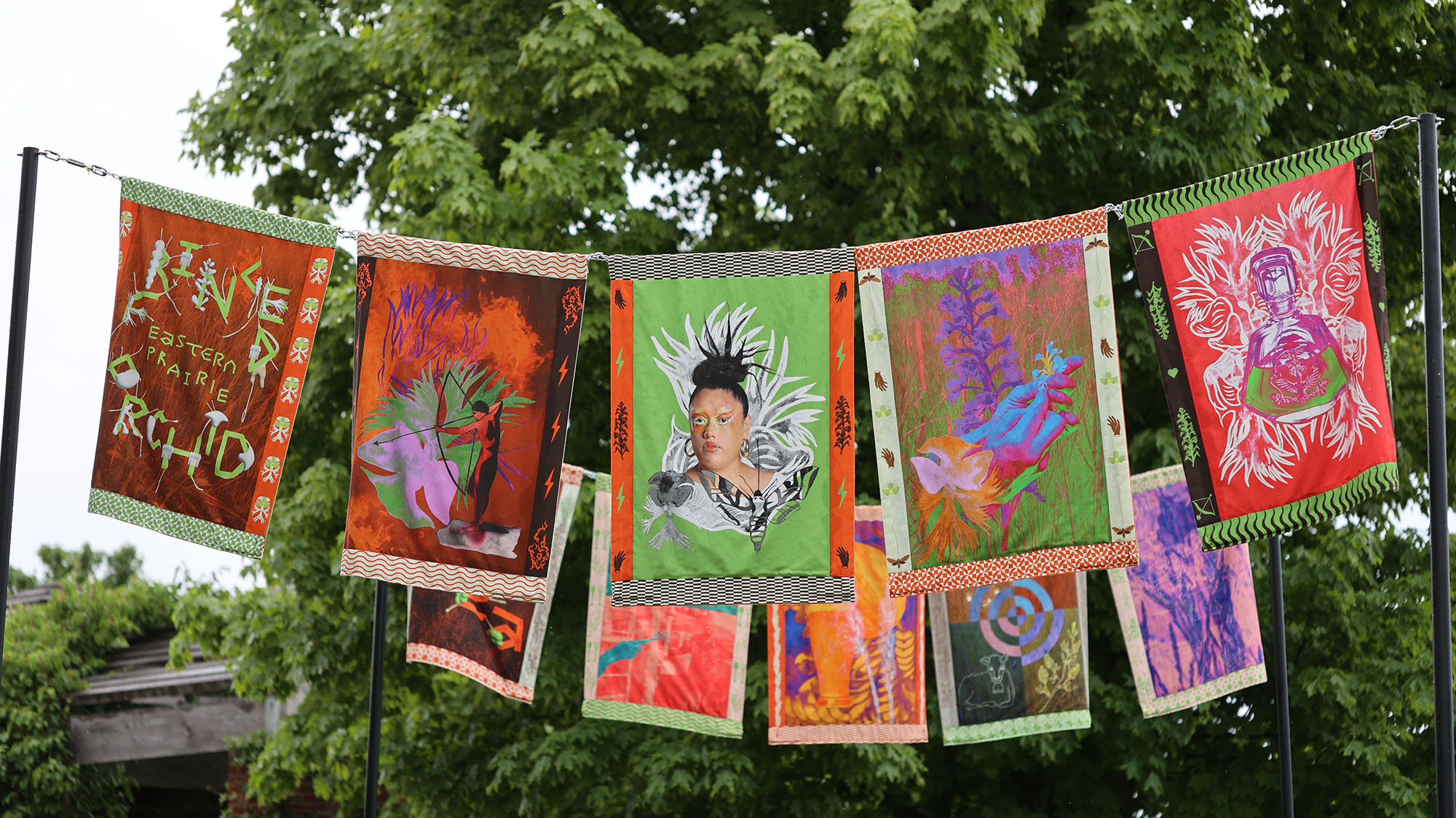 Garden walkway perspective